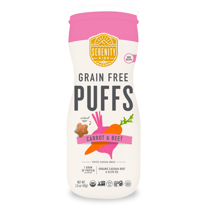 Serenity Kids Grain Free Puffs Carrot & Beet - Front view