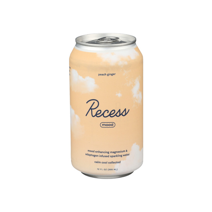 Recess Sparkling Water Peach Ginger, 12oz.