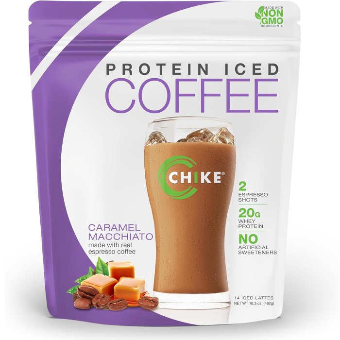 Chike Natural Caramel Macchiato Protein Iced Coffee - Front view