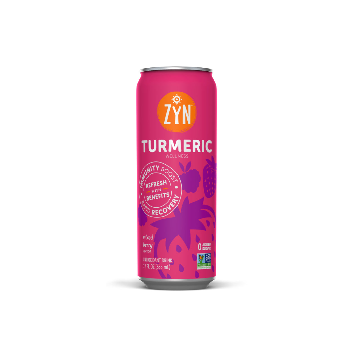 Zyn Mixed Berry Turmeric Wellness Drink - Front view