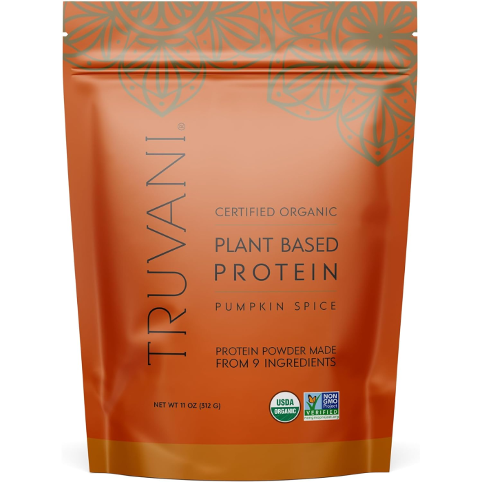 Truvani Organic Vegan Protein Powder Pumpkin Spice - Front view