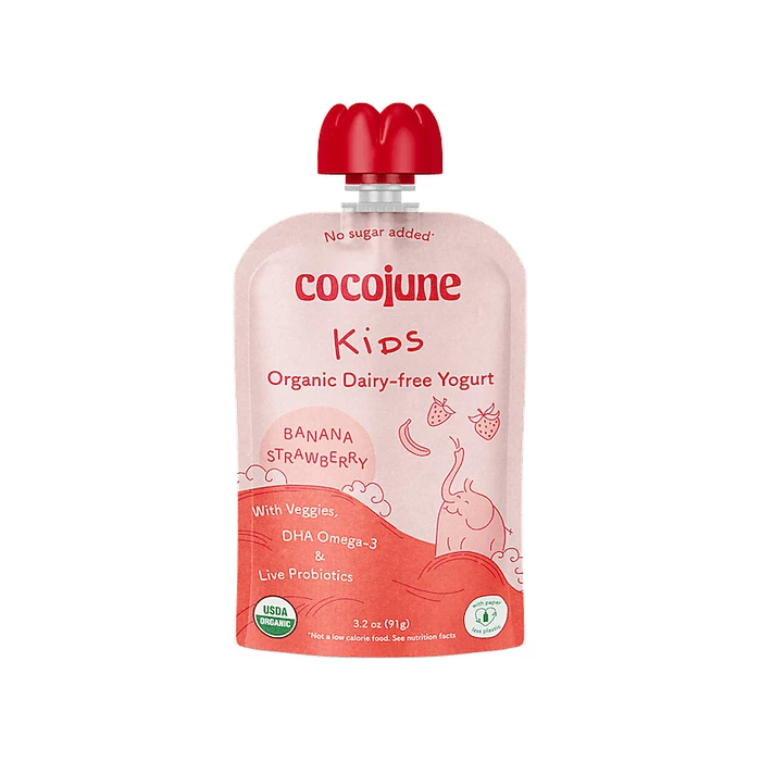 Cocojune Kids Organic Dairy-Free Strawberry Banana Yogurt - Front view