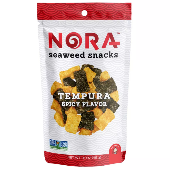 Nora Snacks Seaweed Tempura Spicy - Front view