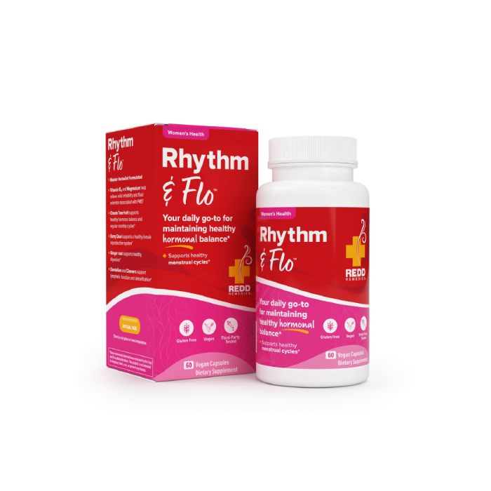 Redd Remedies Rhythm & Flo, 60 Capsules - Front view