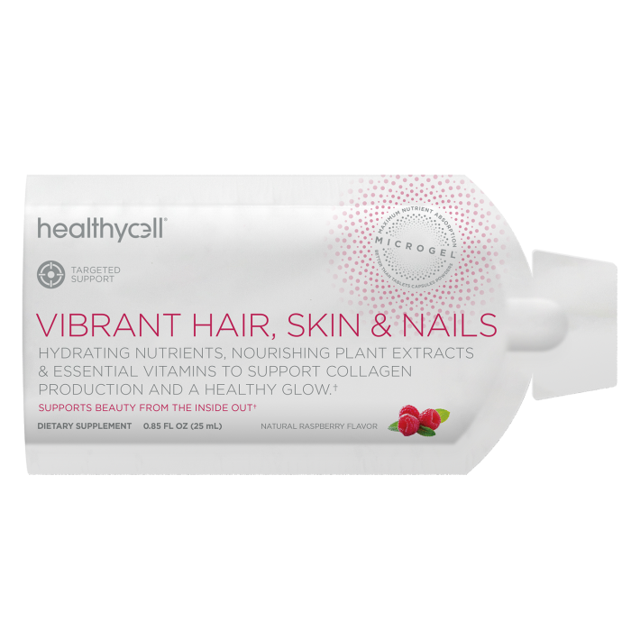 Healthycell Vibrant Hair, Skin & Nails Vitamin Gel Pack - Front view