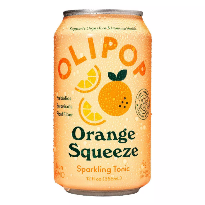 Olipop Orange Squeeze Sparkling Tonic - Front view