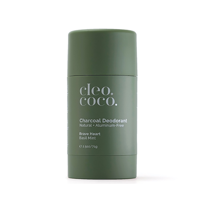 Cleo+Coco Charcoal Deodorant Brave Heart Basil Mint - Front view