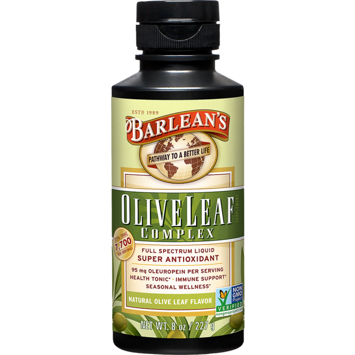 Barlean's Olive Leaf Complex Natural Olive Leaf, 8 oz.