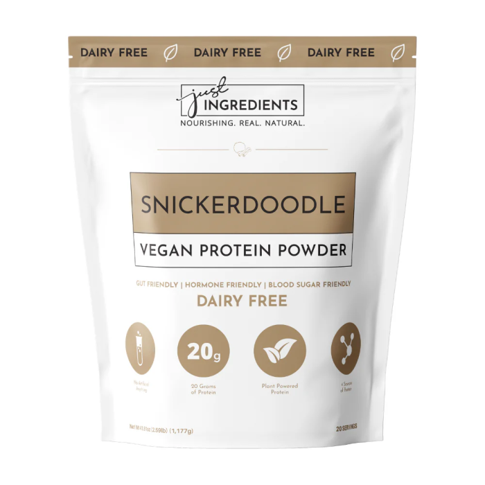 Just Ingredients Vegan Snickerdoodle Protein Powder - Front view