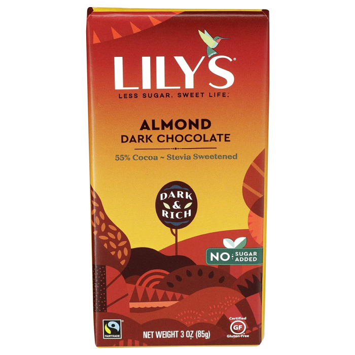 Lily's Almond Dark Chocolate Bar, 3 oz.