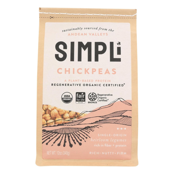 SIMPLi Regenerative Organic Certified Chickpeas - Front view