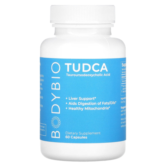 Bodybio Tudca (Tauroursodeoxycholic Acid) - Front view