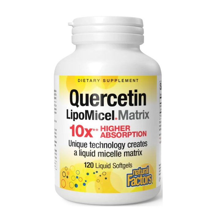 Natural Factors Quercetin LipoMicel Matrix, 120 Softgels