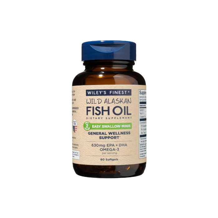 Wiley's Finest Wild Alaskan Fish Oil, 60 Mini Softgels