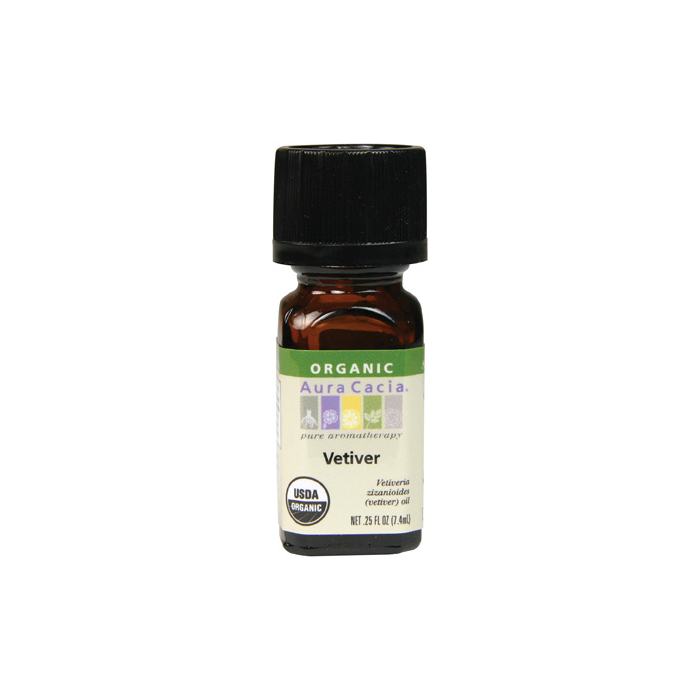 Aura Cacia Organic Vetiver Essential Oil, .25 fl. oz.