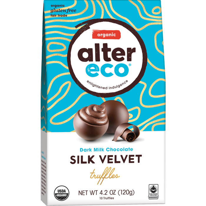 Alter Eco Dark Chocolate Silk Velvet Truffles, 10 Count