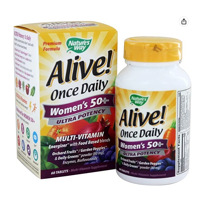 Nature's Way Alive Once Daily Women's 50+ Ultra Potency Multivitamin, 60 Tablets