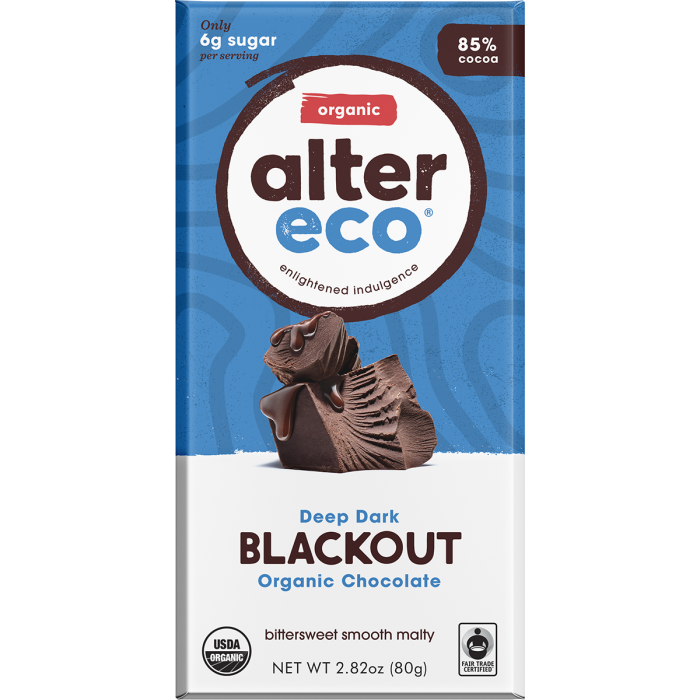 Alter Eco Deep Dark Blackout Chocolate Bar, 2.82 oz.