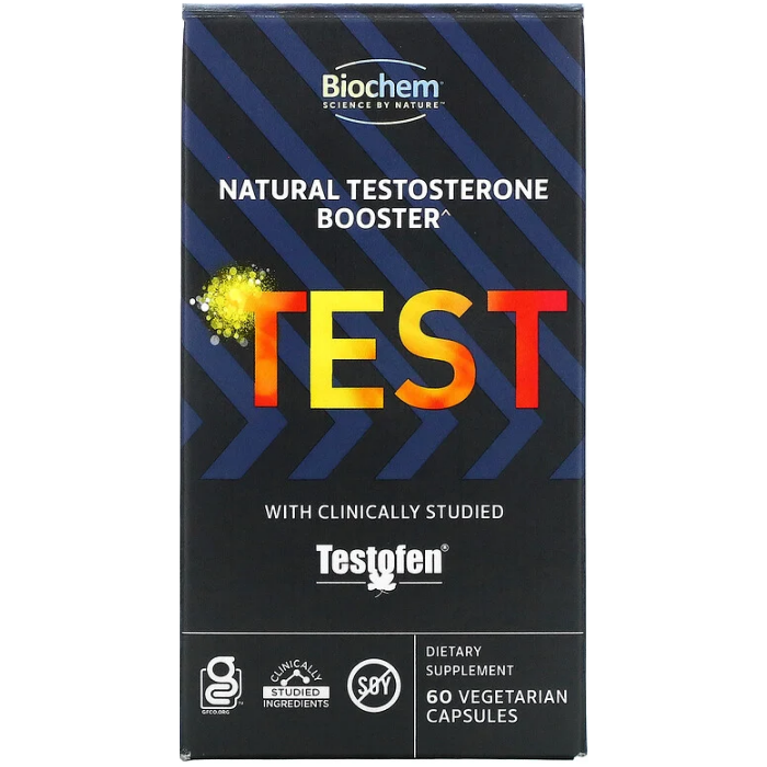 Biochem TEST, Natural Testosterone Booster, 60 Vegetarian Capsules