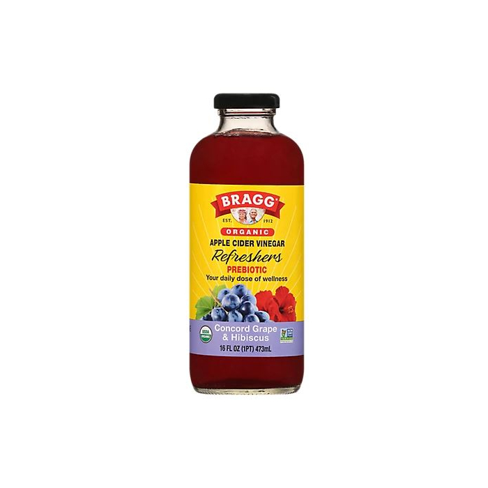 Bragg Organic Apple Cider Vinegar Refresher, Concord Grape & Hibiscus