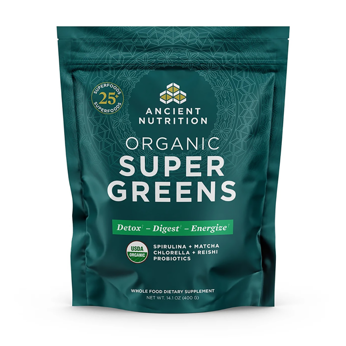 Ancient Nutrition Organic SuperGreens 400g - Front view