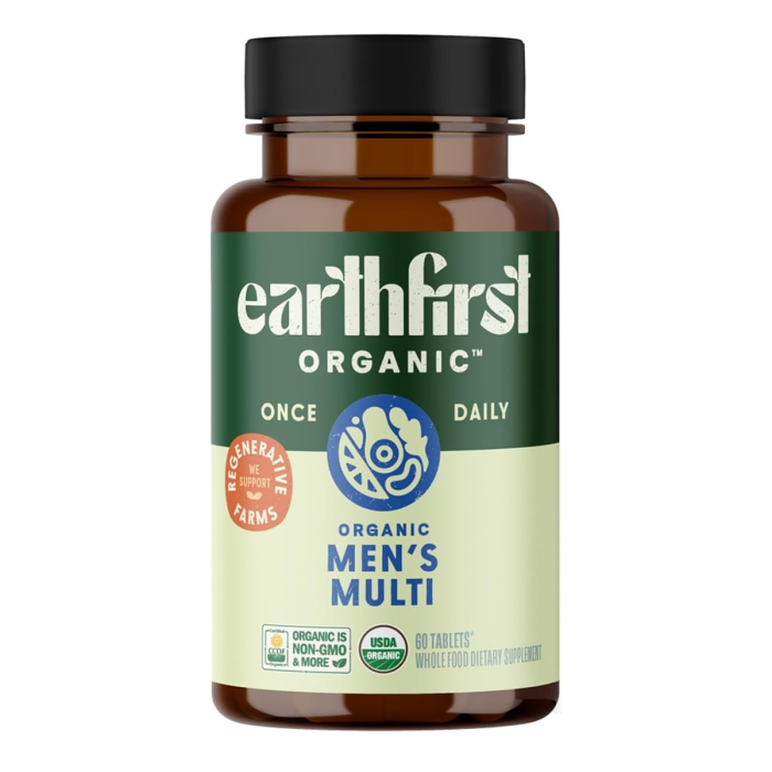 EarthFirst Organic Men's Multi Once Daily - Front view