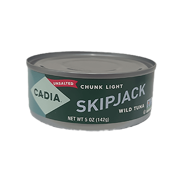 Cadia Unsalted Chunk Light SkipJack Wild Tuna, 5 oz.