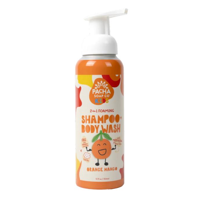 Pacha Soap Co. Kids Orange Mango 2-In-1 Foaming Shampoo & Body Wash - Front view