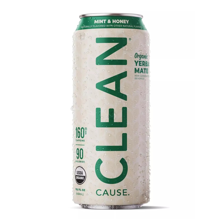 Clean Cause Mint & Honey Organic Yerba Mate - Front view