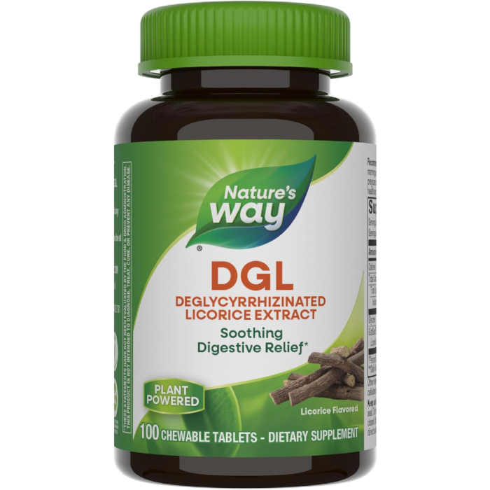 Nature's Way DGL, Licorice Flavor, 100 Chewable Tablets