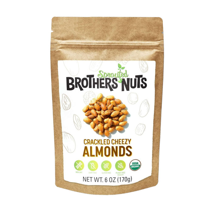 Brothers Nuts Crackled Cheezy Almonds - Front view