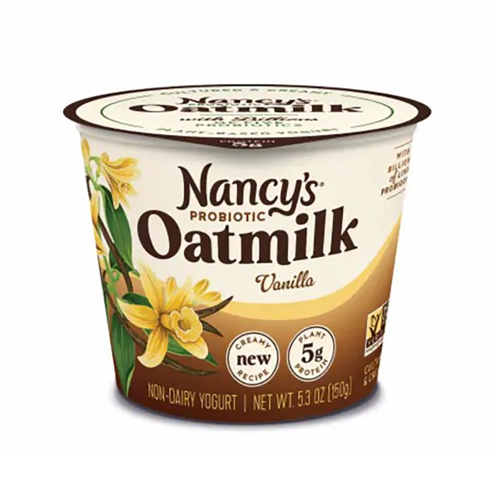 Nancy's Oatmilk Non-Dairy Yogurt Vanilla - Front view