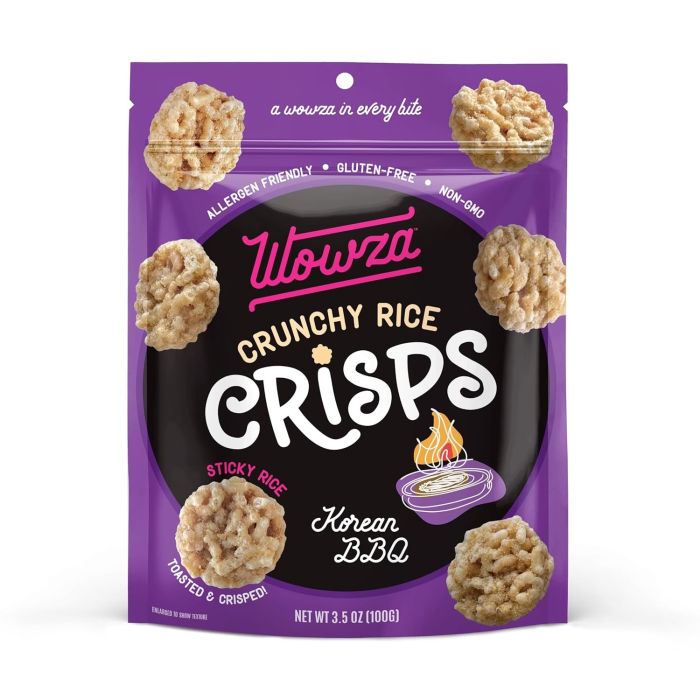 Wowza Korean BBQ Crunchy Rice Crisps - Front view