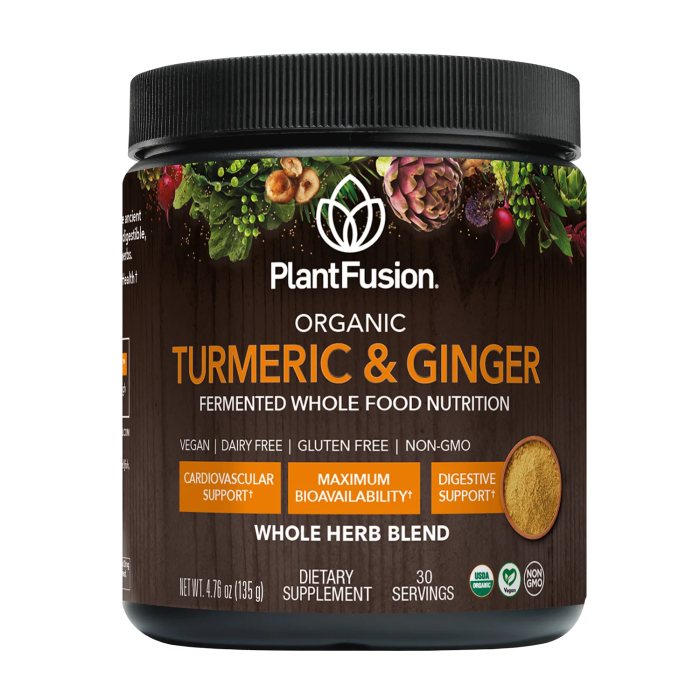 PlantFusion Turmeric and Ginger Fermented Whole Food Nutrition - Front view