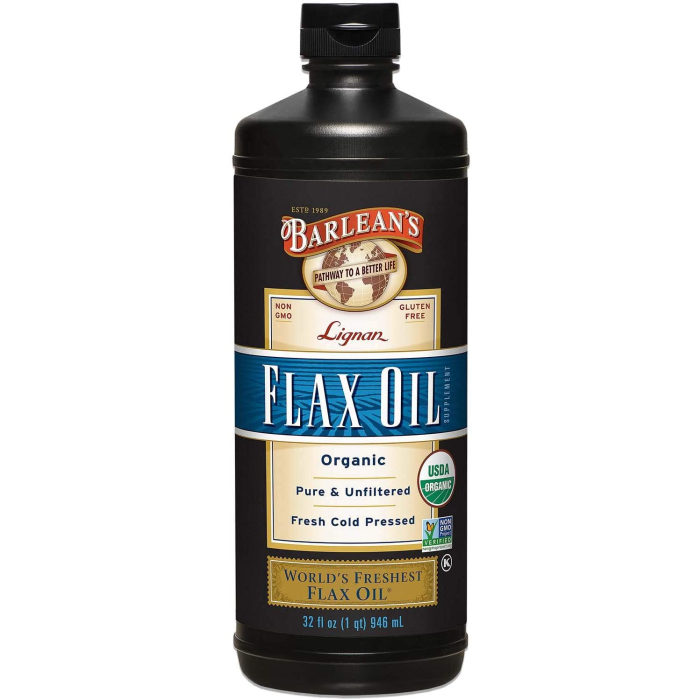 Barlean's Organic Lignan Flax Oil,  32 fl.oz.