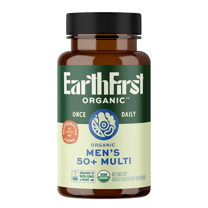 EarthFirst Organic Men's 50+ Multi Once Daily - Front view