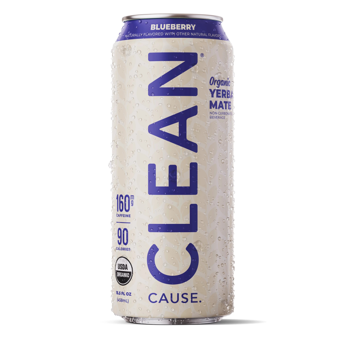 Clean Cause Blueberry Organic Yerba Mate - Front view