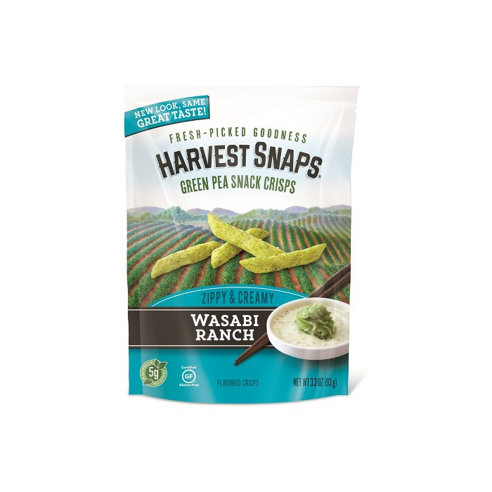 Harvest Snaps Wasabi Ranch Green Pea Snack Crisps, 3.3 oz.