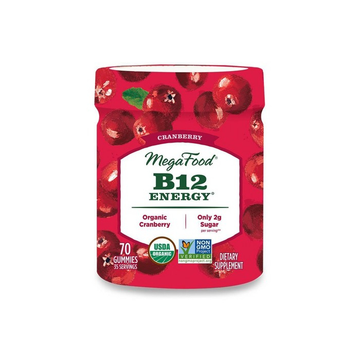 MegaFood B12 Energy Gummies, Cranberry