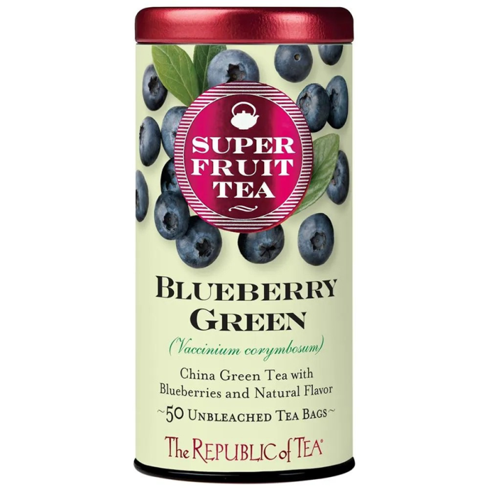 The Republic of Tea Blueberry Green SuperFruit Tea Bag - Front view