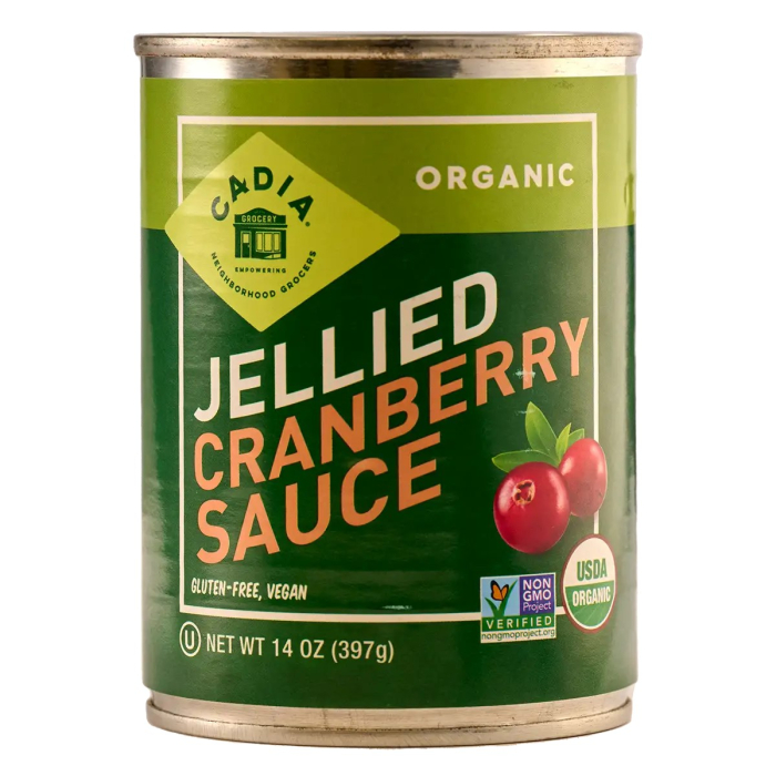 Cadia Organic Jellied Cranberry Sauce, 14 oz.