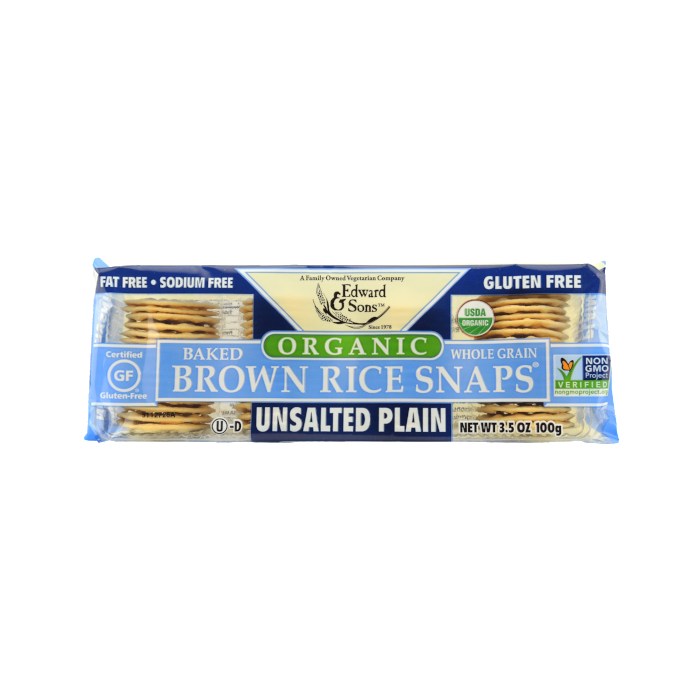 Edward & Sons Organic Unsalted Plain Baked Brown Rice Snaps