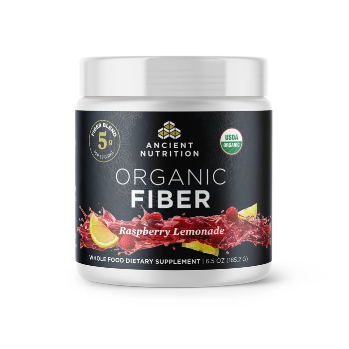 Ancient Nutrition Organic Fiber Raspberry Lemonade - Front view