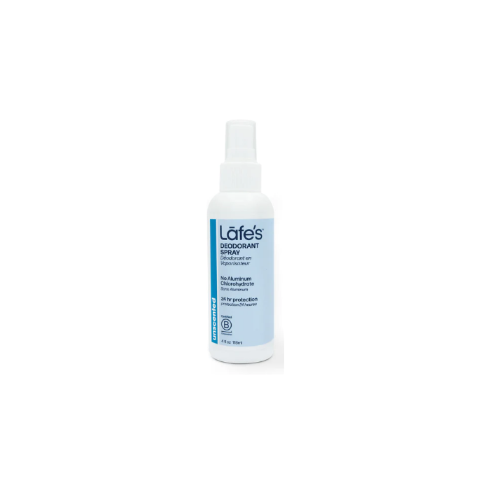 Lafe's Natural Deodorant Spray, Unscented, 4 oz.