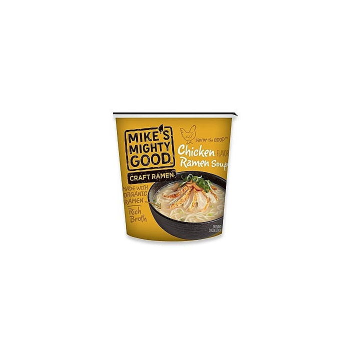 Mike's Mighty Good Chicken Flavor Ramen Noodle Soup Cup, Individual Serving