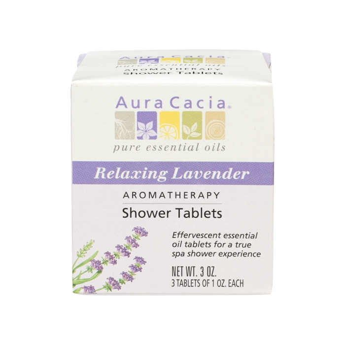 Aura Cacia Relaxing Lavender Aromatherapy Shower Tablets, 3 oz.