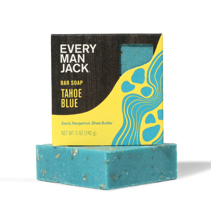 Every Man Jack Tahoe Blue Body Bar Soap - Front view