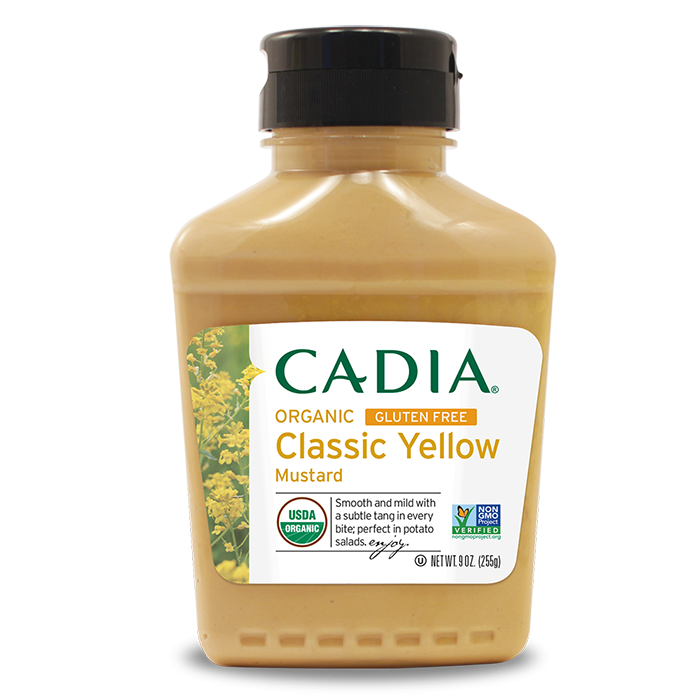 Cadia Organic Classic Yellow Mustard, 9 oz.