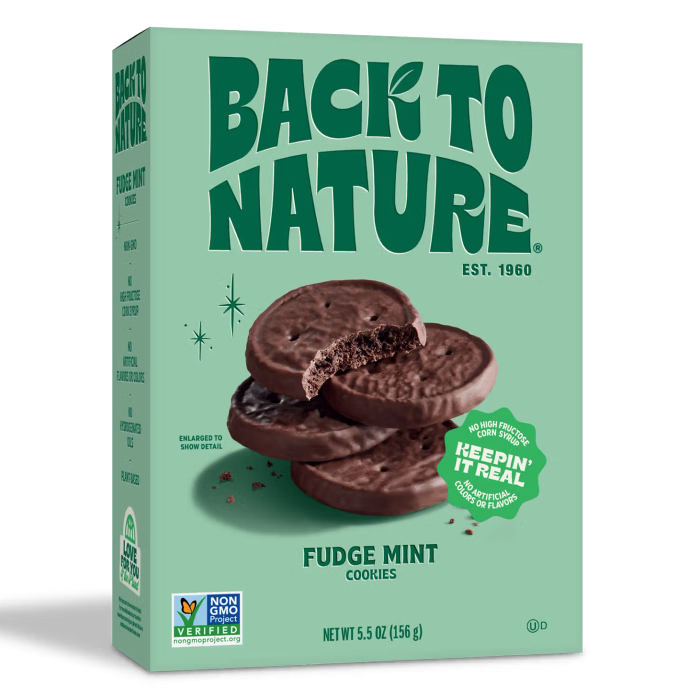 Back to Nature Fudge Mint Cookies - Front view