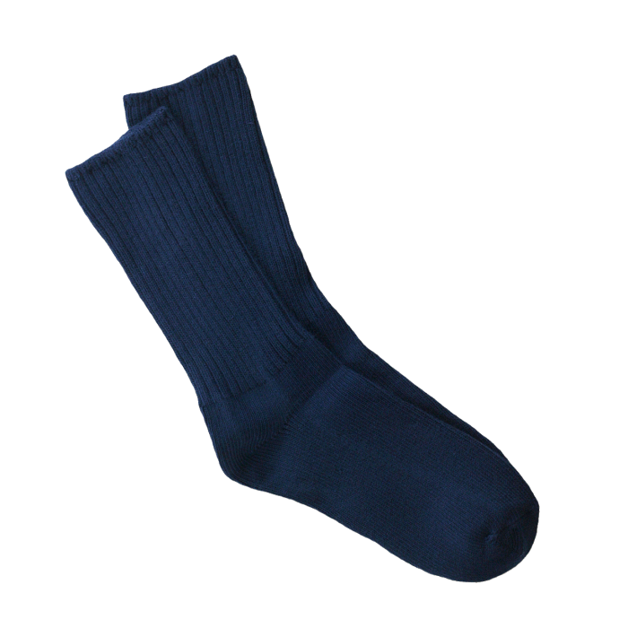 Maggie's Organic Classic Cotton Crew Sock, Navy Color, Size 9-11